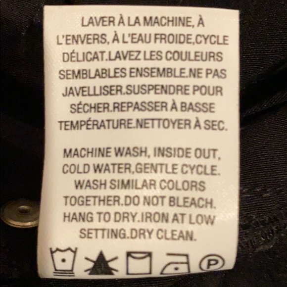 Black casual button zip up pants - Picture 6 of 8